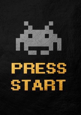 Press Start Pixel Art