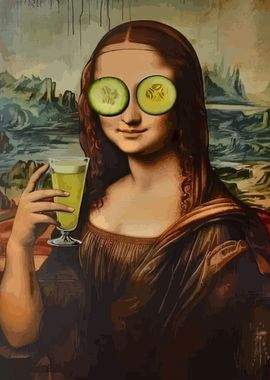 Mona Lisa with Cucumber