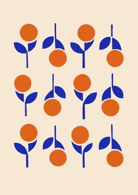 Orange Flower Pattern