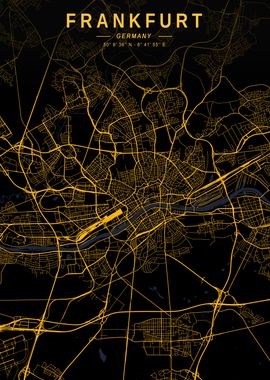 Frankfurt Golden City Map