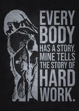 Hard Work - Fitness Workout Gym Motivational