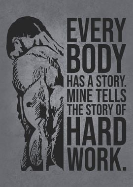 Hard Work - Fitness Workout Gym Motivational