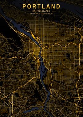 Portland Golden City Map