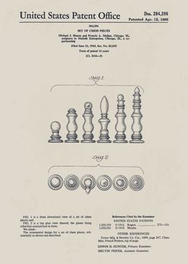 Chess Pieces Patent Design