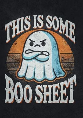 Boo Sheet Ghost Funny Retro Halloween