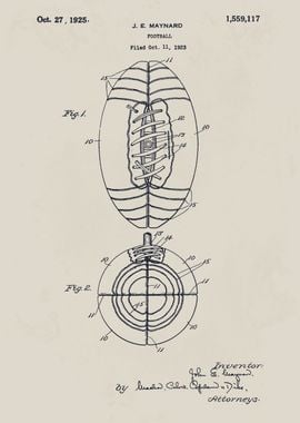 Football Patent Drawing