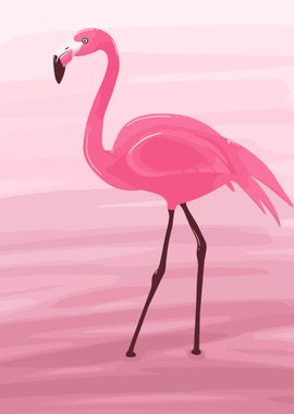 Pink Flamingo art