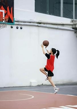 Basketball Player Shooting