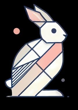 Geometric Rabbit Illustration