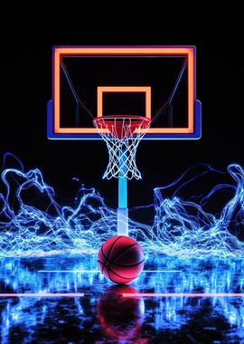 Neon Basketball Hoop