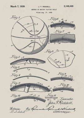 Basketball Patent Drawing