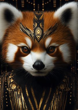 Red Panda in Gold