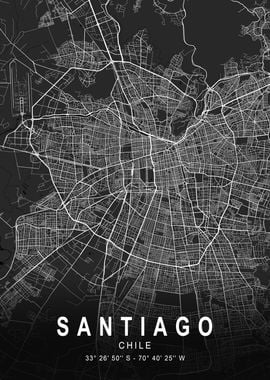 Santiago Chile City Map