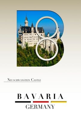 Neuschwanstein Castle Bavaria Letter B