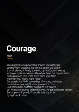 Courage Definition Poster