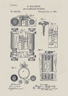 Kollerith's Art of Compiling Statistics Patent