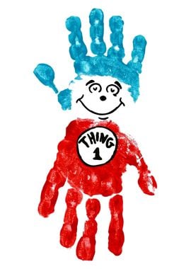 Thing 1 Handprint Art