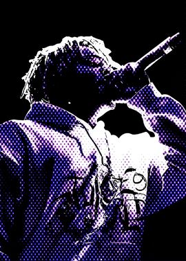 Rapper Silhouette in Purple