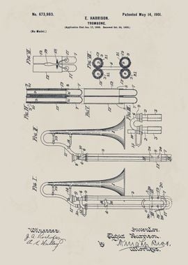 Trombone Patent Drawing