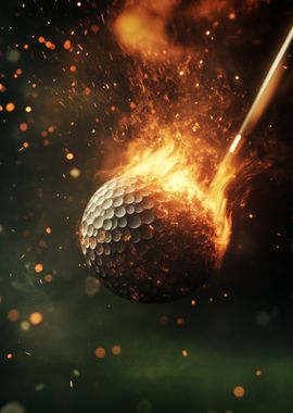 Flaming Golf Ball