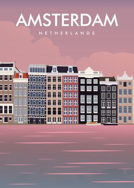 Amsterdam Netherlands Travel Print