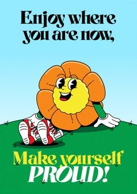 Flower Character Motivational Art