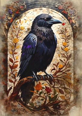 Raven Mosaic Art