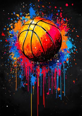 Basketball Splash Art