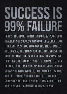 Success is 99% Failure, Motivational