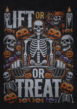 Lift or Treat - Funny Halloween Gym Workout Fitness