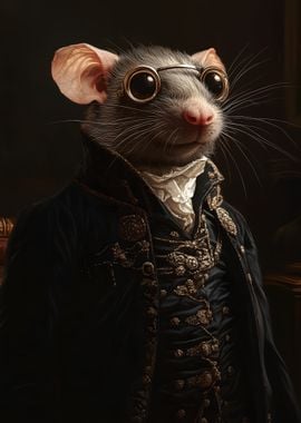 Funny Rat in Formal Attire