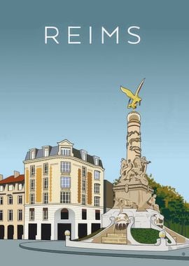 Reims Cityscape Illustration