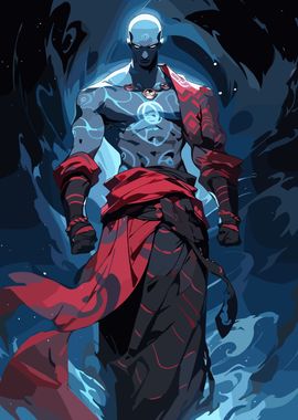 Blue-Skinned Warrior