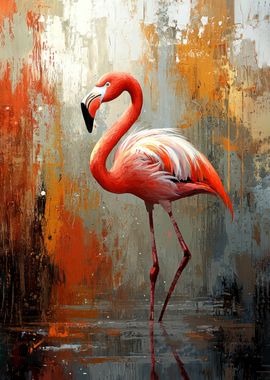 Pink Flamingo Painting