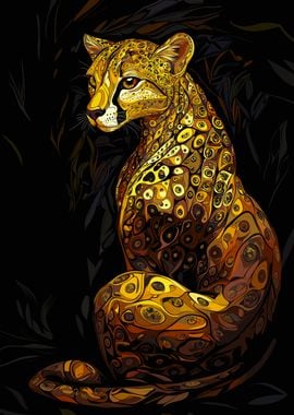 Golden Cheetah Gustav Art