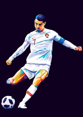 Cristiano Ronaldo Soccer Pop Art