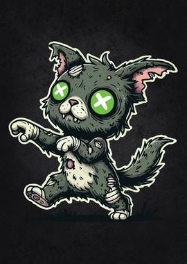 Zombie Cat Illustration