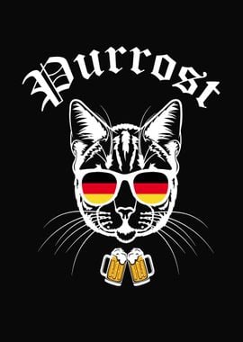 German Cat with Beer