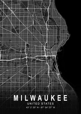 Milwaukee Dark City Map