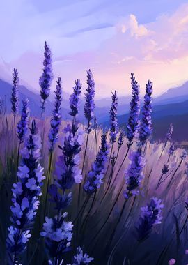 Lavender Field Sunset