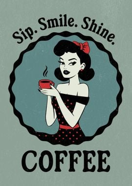 Retro Coffee Girl