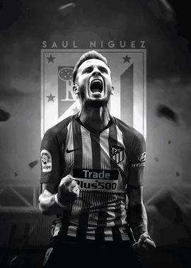 Saul Niguez Soccer Poster