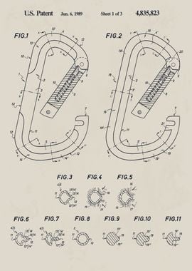 Carabiner Patent Drawing