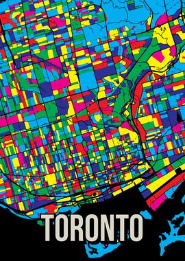 Toronto City Map Art