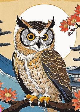 Japanese Owl Art