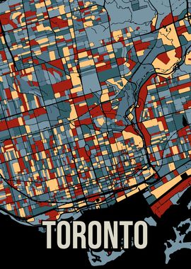 Toronto City Map Art