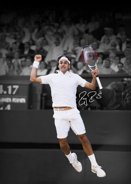 Roger Federer Tennis Poster