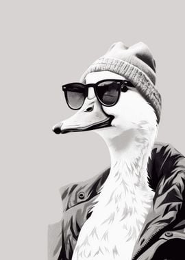 Cool Duck in Sunglasses