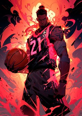 Basketball Player Illustration