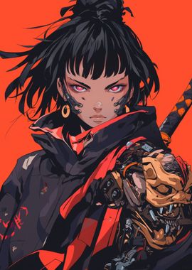 Cyberpunk Samurai Girl